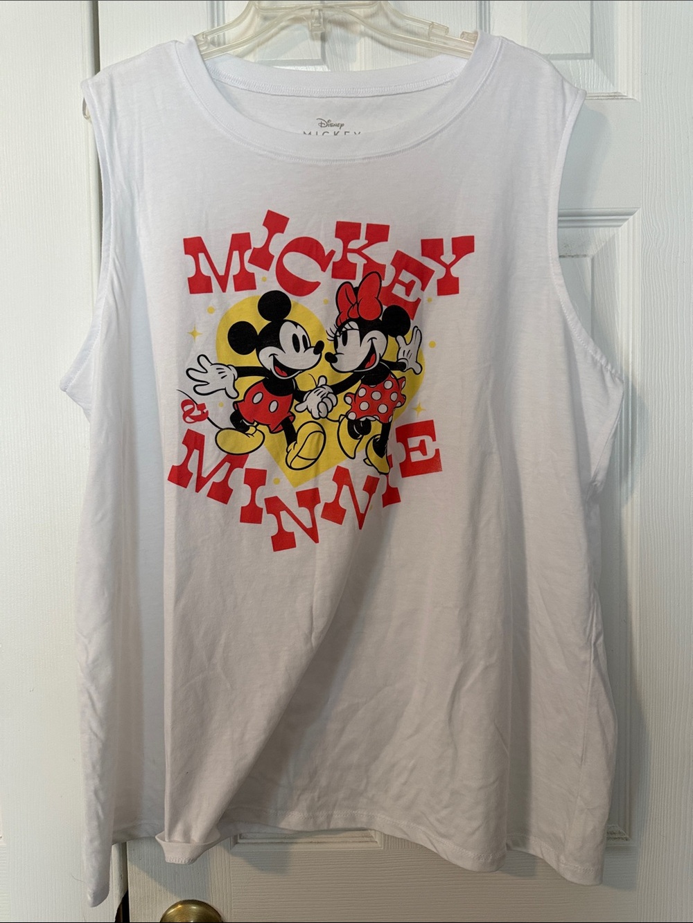 NWOT torrid Disney White Tank with Red & Yellow Mickey and Minnie Graphic